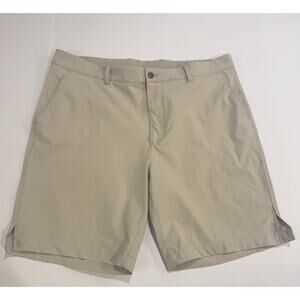 Greg Norman Golf Shorts Mens 38 Khaki Performance Lightweight Flat Front